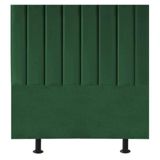 Cabeceira Estofada Cama Box Casal 140 Cm Maria Suede Cor:verde