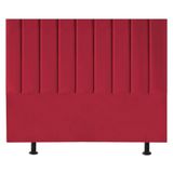 Cabeceira Cama Box King Size Estofada 195 Cm Carla Suede Cor:vermelho