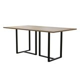 Mesa Atena Tampo MDF Mais Decor Preto Fosco/Siena