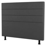 Cabeceira Cama Box Casal King Size Malik 195cm Suede Cinza Escuro - Desk Design