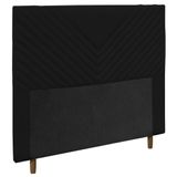 Cabeceira Cama Box Casal King Size Viena 195cm Corano Preto - Desk Design