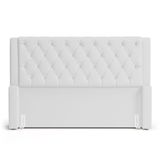 Cabeceira E Calçadeira Báu Queen Size Atena 160cm Capitonê Sintético Branco - Desk Design