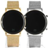 Relogio Dourado Silicone Led + Relogio Feminino Digital Aço