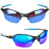 Oculos Sol Lupa Masculino Metal Praia Proteção Uv + Case