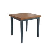 Mesa Colors Em Madeira Maciça Quadrada 4 Lugares - 80 X 80cm Azul Petróleo