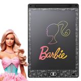 Lousa Mágica Led Tablet Preta Lcd Barbie Infantil + Caneta