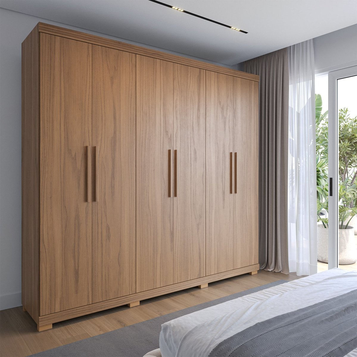 Guarda-roupa Casal 100% Mdf 6 Portas Canella