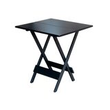 Mesa Para Pizzaria Dobravel De Madeira 80x80 - Preto - Preto
