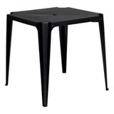 Mesa De Plástico Quadrada 70 Cm Multiuso - Preto - Mor