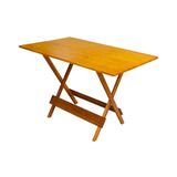 Mesa Para Pizzaria Dobravel De Madeira 1,20x70 - Natural - Marrom