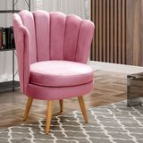 Poltrona Pétala Cadeira Decorativa Flor Rosa