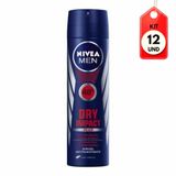 Kit C/12 Nivea Men Dry Impact Plus Desodorante Aerosol 150ml