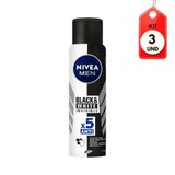 Kit C/03 Nivea For Men Black &amp; White Power Desodorante Aerosol 150ml