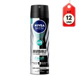 Kit C/12 Nivea For Men Black &amp; White Fresh Desodorante Aerosol 150ml