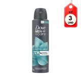 Kit C/03 Dove Men Care Eucalipto E Menta Desodorante Aerosol 150ml