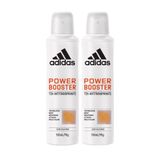 Kit 2 Desodorante Adidas Power Booster Sem Silicone Feminino Spray 150ml