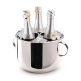Champanheira Inox Com Separador Divisor Removível Para 3 Garrafas Balde De Gelo 6 Litros Bar Bebida