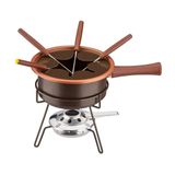 Aparelho De Fondue Antiaderente Aspen Chocolate Queijo 1 Litro Conjunto Kit Serviço