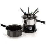 Aparelho De Fondue Lugano 2 Em 1 Panela Esmaltada Para Queijo Chocolate Panela Inox Para Carnes Kit