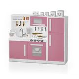 Mini Cozinha Perfeita Com Geladeira Rosa Potente