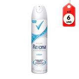 Kit C/06 Rexona Cotton Dry Desodorante Aerosol Feminino 90g