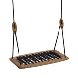 Balanço Garden Com Assento Em Corda Trançada Natural-preto