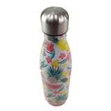 Garrafa Termica Estampa Flores Frutas Inox 500ml Florido Floral Dia A Dia Trabalho Caminhada