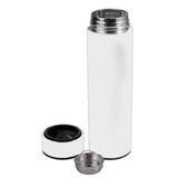 Garrafa Térmica Inteligente De Inox 500ml Tampa C-sensor De Temperatura Led Água Café Chá Branco