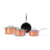 Jogo De Panelas Com Fundo De Indução 4 Peças Copper Brinox Cobre