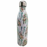 Garrafa Termica Estampada Flores Inox 750 Ml Squeeze Floral Resistente Treino Trabalho