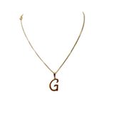 Cordão + Pingente De Letra Banhado A Ouro 18k Luxo