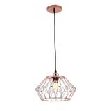 Lustre Pendente Luminaria Ajustavel Metal Aramado Design Moderno Decoraçao Sala Quarto Mezanino Casa Iluminaçao Luz