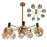 Lustre Luminaria Bola 8 Globos Molecular Jabuticaba Pendente Luxo Sala De Estar Casa Quarto