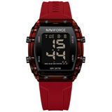 Relógio De Pulso Feminino Esportivo Fashion Lcd Digital Vermelho