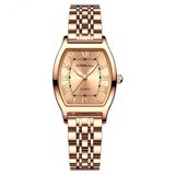 Relógio Crrju Negócios Casual Feminino De Quartzo Dourado