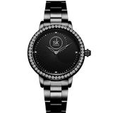 Relogio Feminino Luxo Strass Pulseira Em Aço Inoxidavel Casual Quartzo