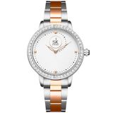 Relogio Feminino Luxo Strass Pulseira Em Aço Inoxidavel Casual Quartzo
