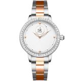 Relogio Feminino Luxo Strass Pulseira Em Aço Inoxidavel Casual Quartzo