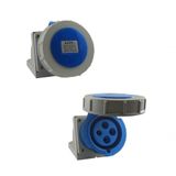 Tomada Industrial De Sobrepor / Parede - 220v - Azul 3p+t De 9h - 220vca - 32a Azul - Ip67