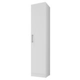 Armário Multiuso 1 Porta Suporte Vassoura Lavanda Kits Paraná Cor: Branco