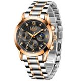 Relógio Feminino Analogico De Quartzo Pulseira Em Aço Casual