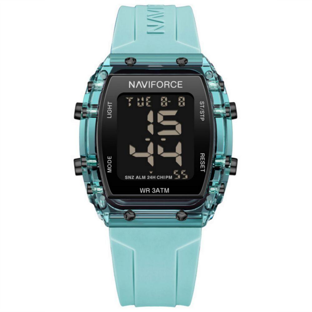 Relógio De Pulso Feminino Esportivo Fashion Lcd Digital Azul Claro