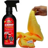 Kit Cera Automotiva Cristalizadora 500ml Proauto + Flanela