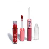 Combo Qdb 7belo: Batom Duo Gloss Rosa Único 8ml + Gloss Labial Explosão De Framboesa 4ml