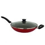 Panela Frigideira Wok Antiaderente Grande Com Tampa 30cm