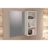 Armário De Banheiro C-espelho Bn3609 3 Nichos 60cm Cor Branco - Tecno Mobili