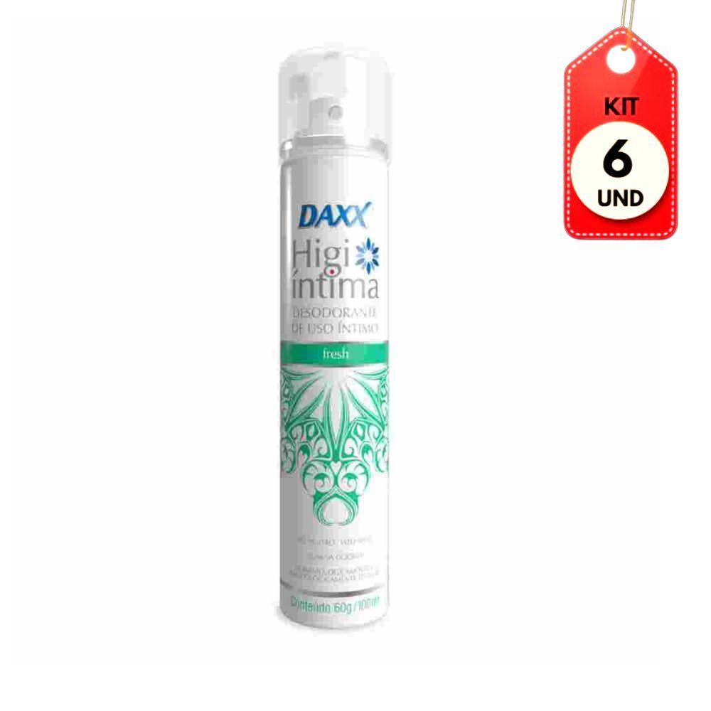 Kit C/06 Daxx Higi Íntima Desodorante Aerosol Íntimo Fresh 100ml ...