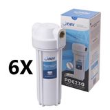 Kit 6 Filtro De Agua Bbi Para Caixa D&#39;água Cavalete Ponto De Entrada Poe F230poe