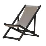 Espreguiçadeira Preguiçosa Dobrável Black Sb-bege