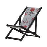 Kit 2 Espreguiçadeiras Dobrável Black Sb-cinza Floral